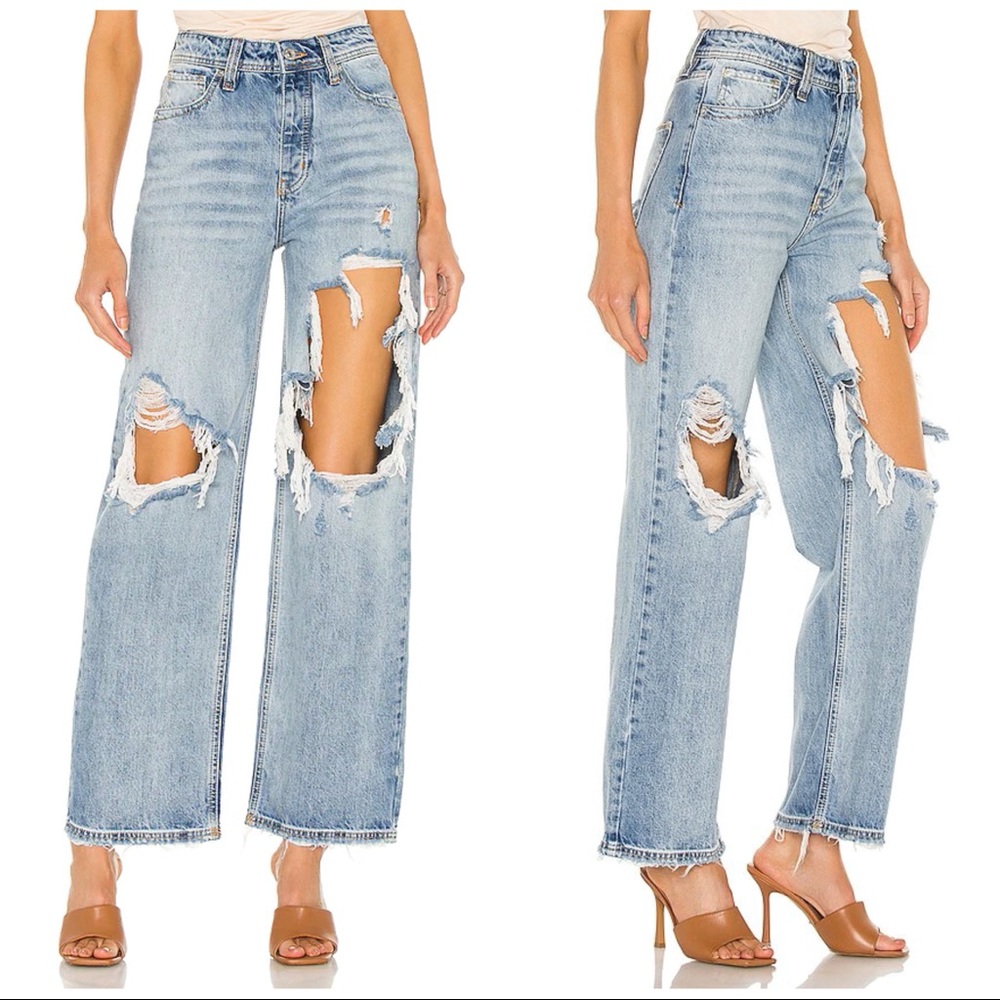 NWT Free People We the Free Thrift Store Straight Leg Jeans Size 27